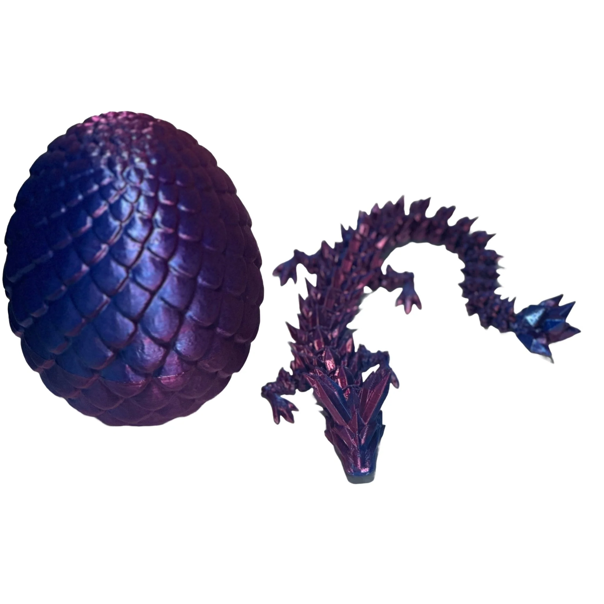 3D Printed Dragon Egg - Purple & Blue