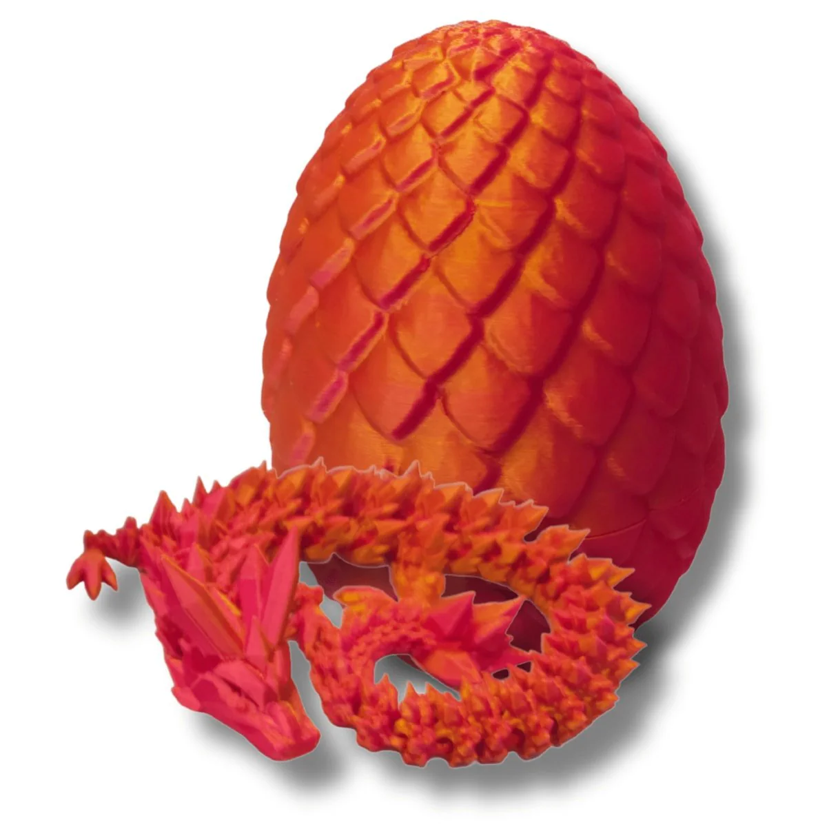 3D Printed Dragon Fidget Toy - Two-Tone Red & Gold