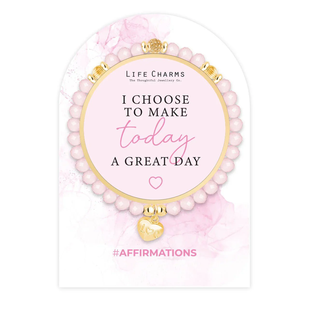 Life Charms Affirmation Bracelet – Make Today a Great Day