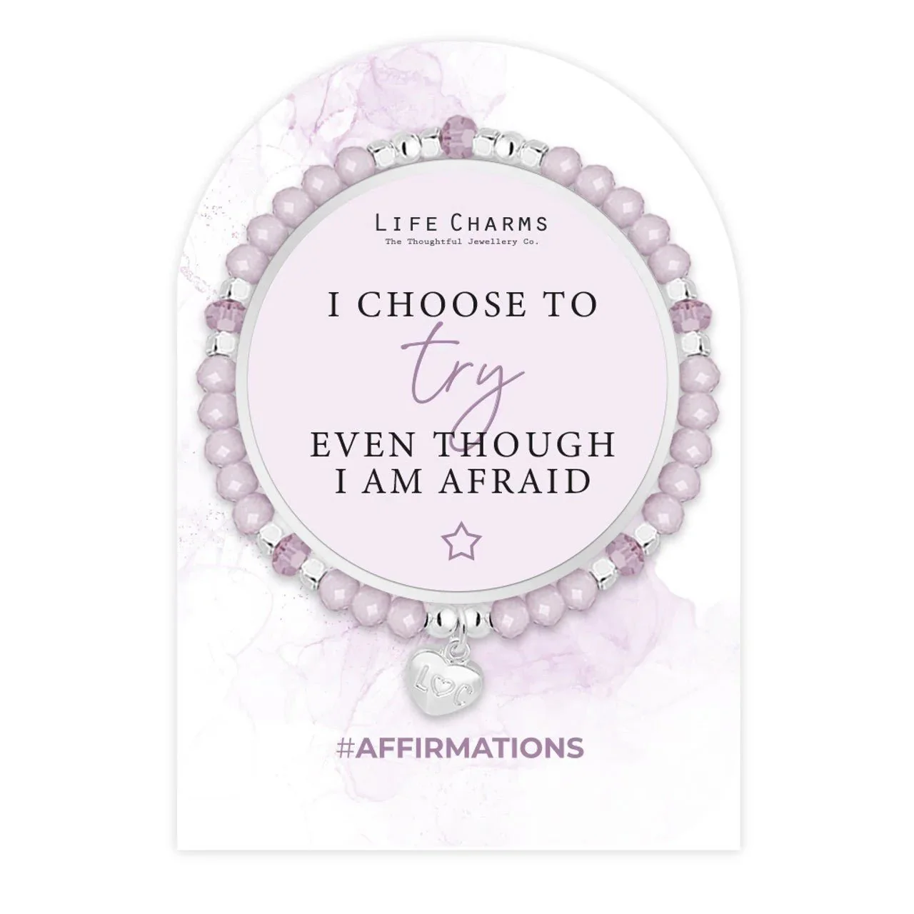 Life Charms Affirmation Bracelet – I Choose to Try