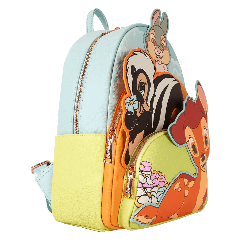 Loungefly Bambi & Friends Triple Pocket Mini Backpack - Image 3