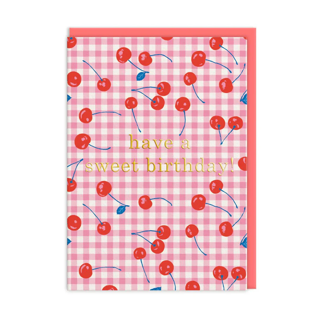 Birthday Cherries Greeting Card