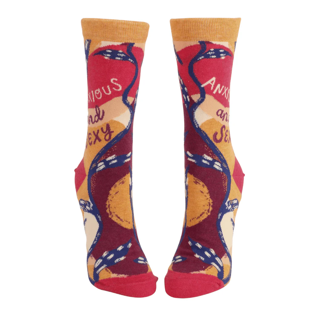 Blue Q Anxious and Sexy Women’s Crew Socks - Image 2