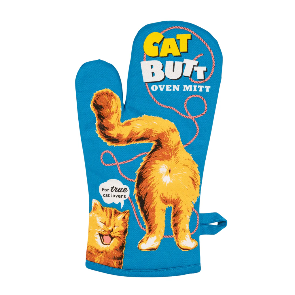 Blue Q Cat Butt Oven Mitt | Funny Cat Oven Glove