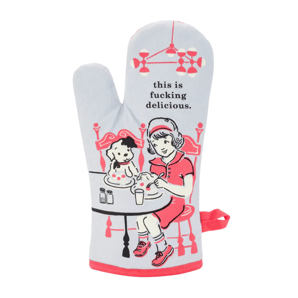 Blue Q This Is Fucking Delicious Oven Mitt | Rude Oven Glove