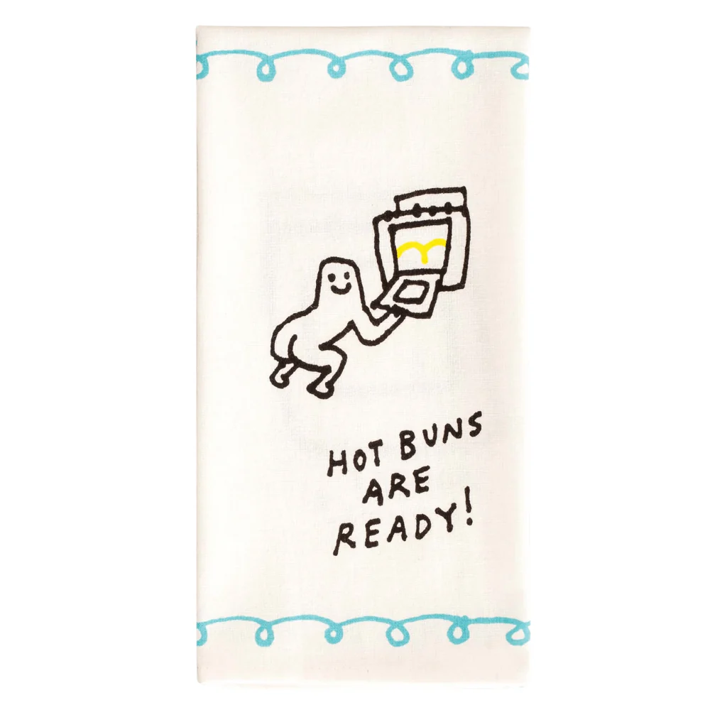 Blue Q Hot Buns Are Ready Tea Towel | Funny Kitchen Towel