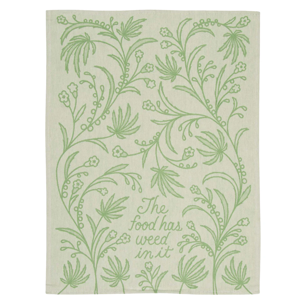 Blue Q The Food Has Weed In It Tea Towel | Funny Kitchen Towel - Image 2