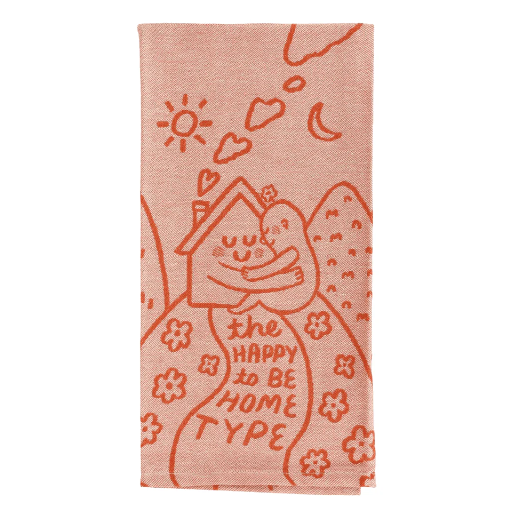 Blue Q The Happy To Be Home Type Tea Towel | Cotton Kitchen Towel