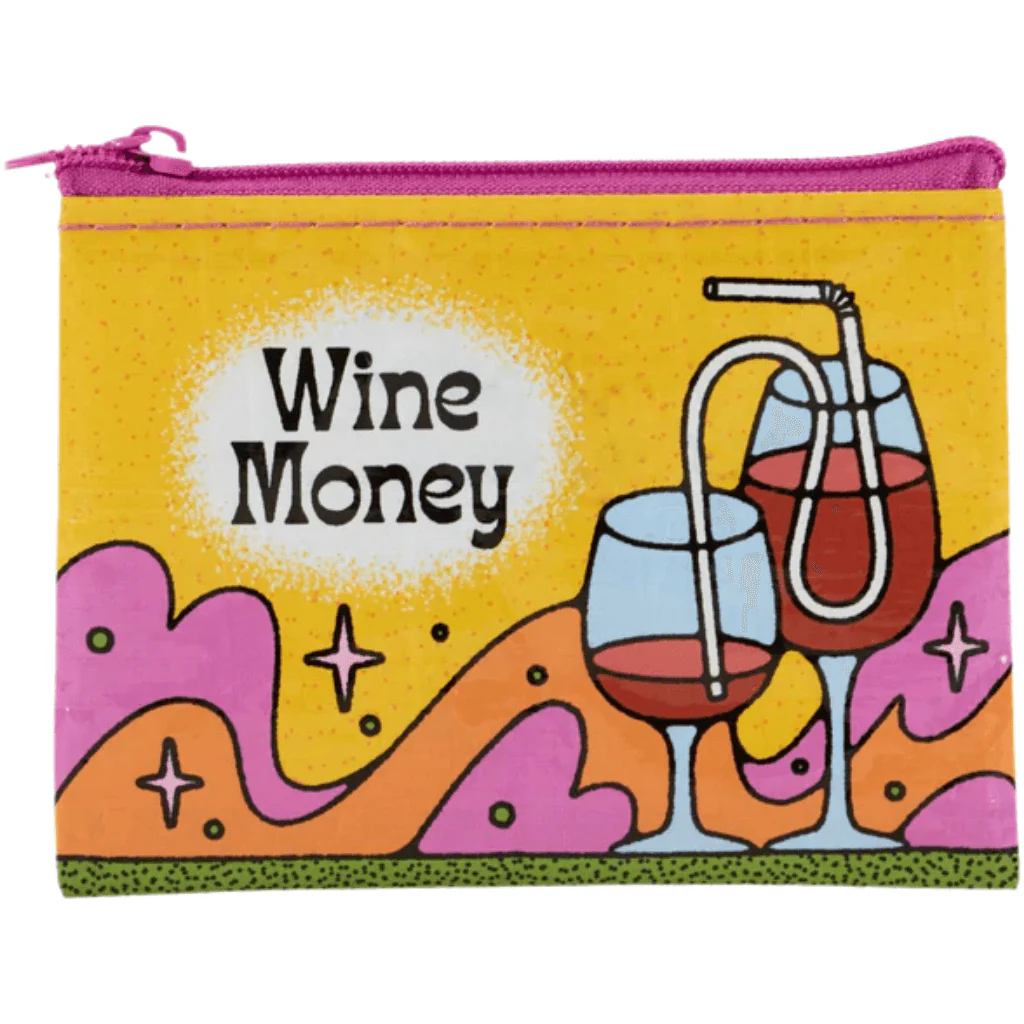Blue Q Wine Money Coin Purse