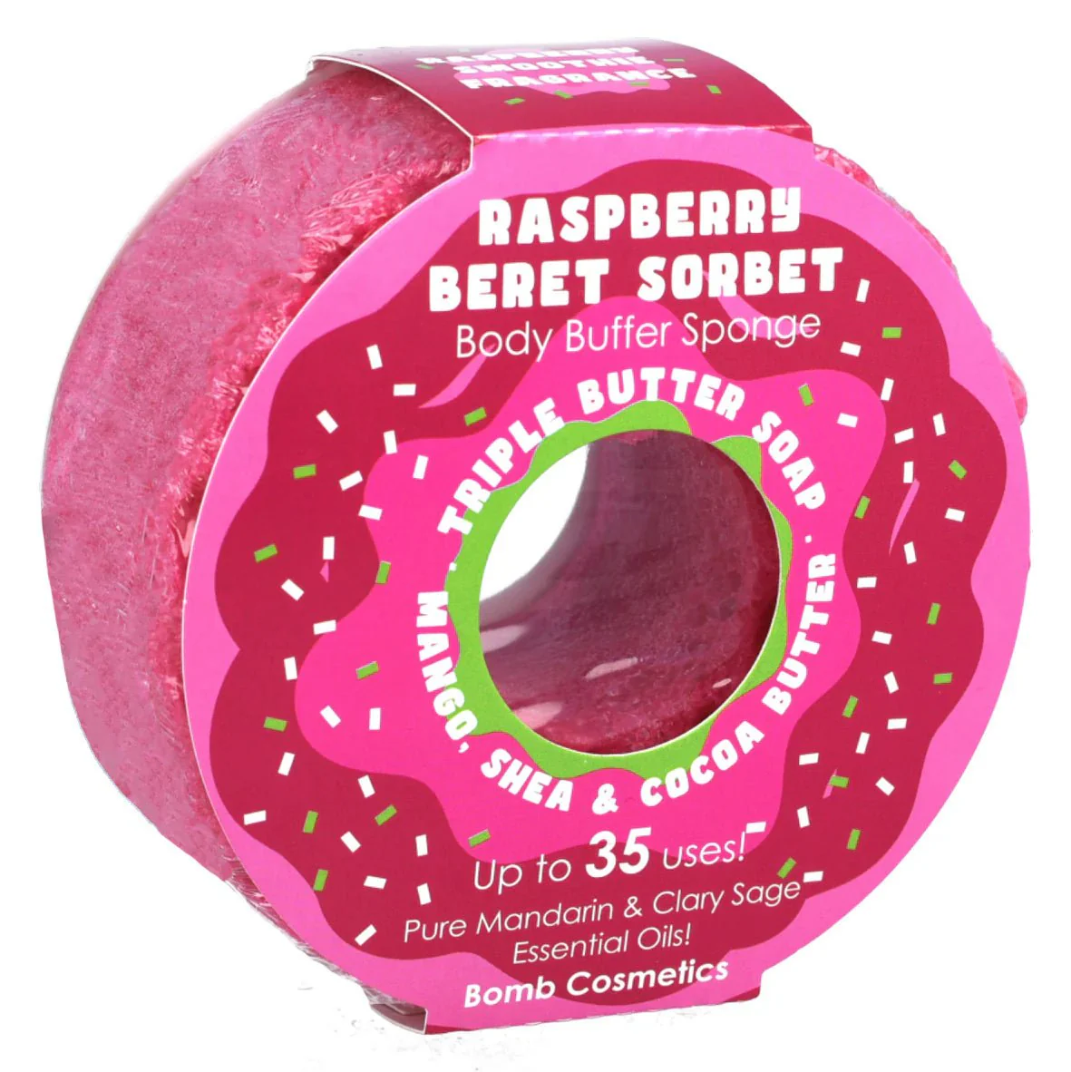 Raspberry Beret Sorbet Loofah Body Buffer – Soap Inside Sponge