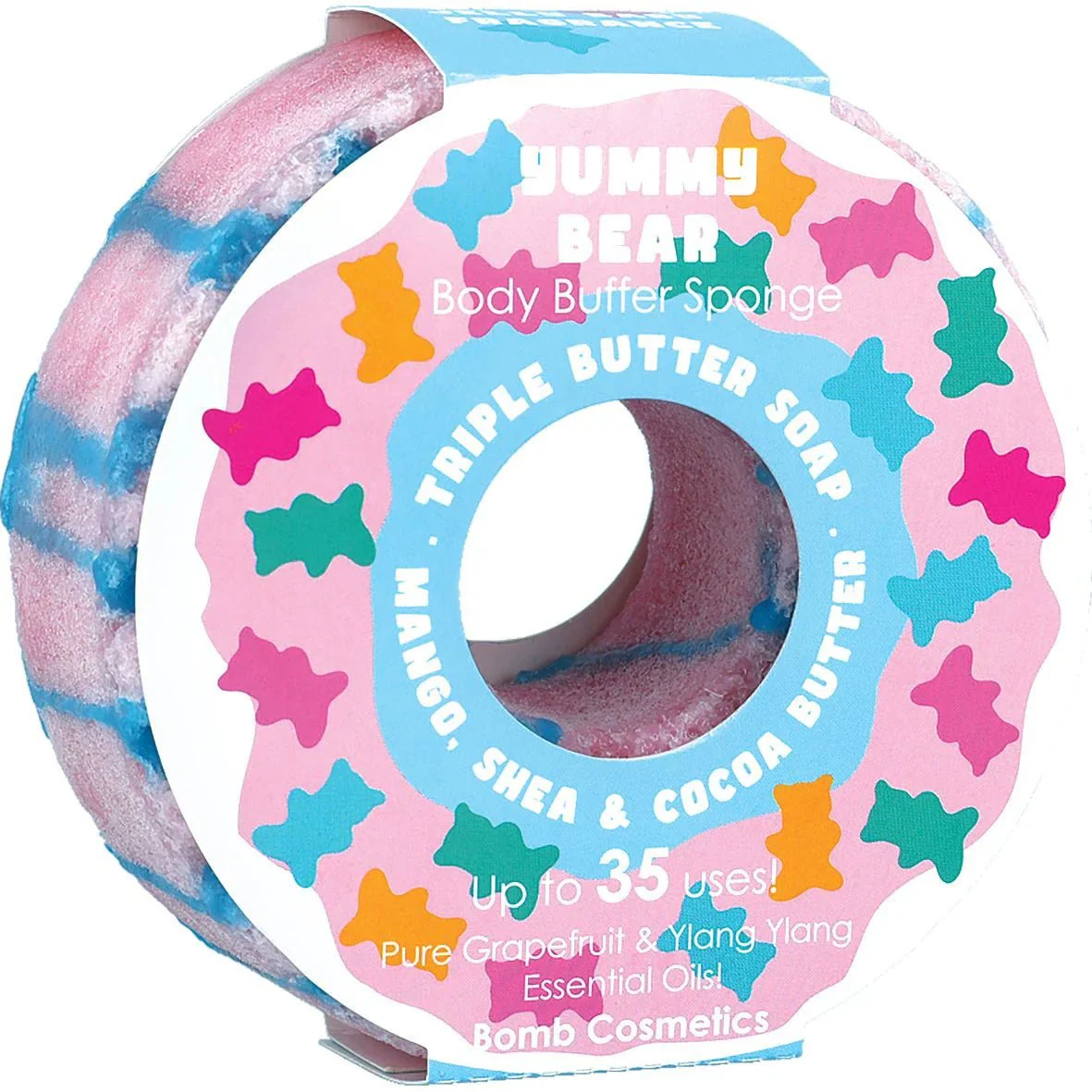 Yummy Bear Loofah Body Buffer – Soap Inside Sponge