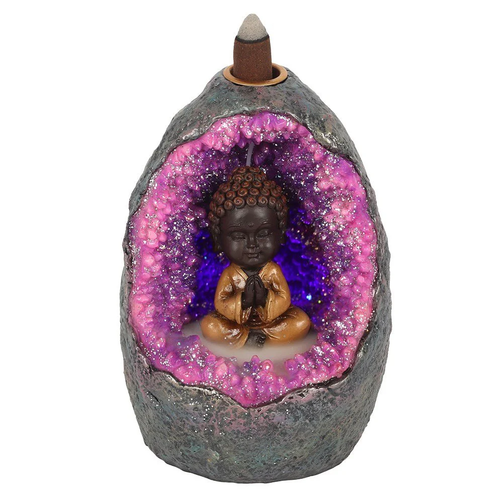 Buddha Crystal Cave LED Backflow Incense Burner - Image 2