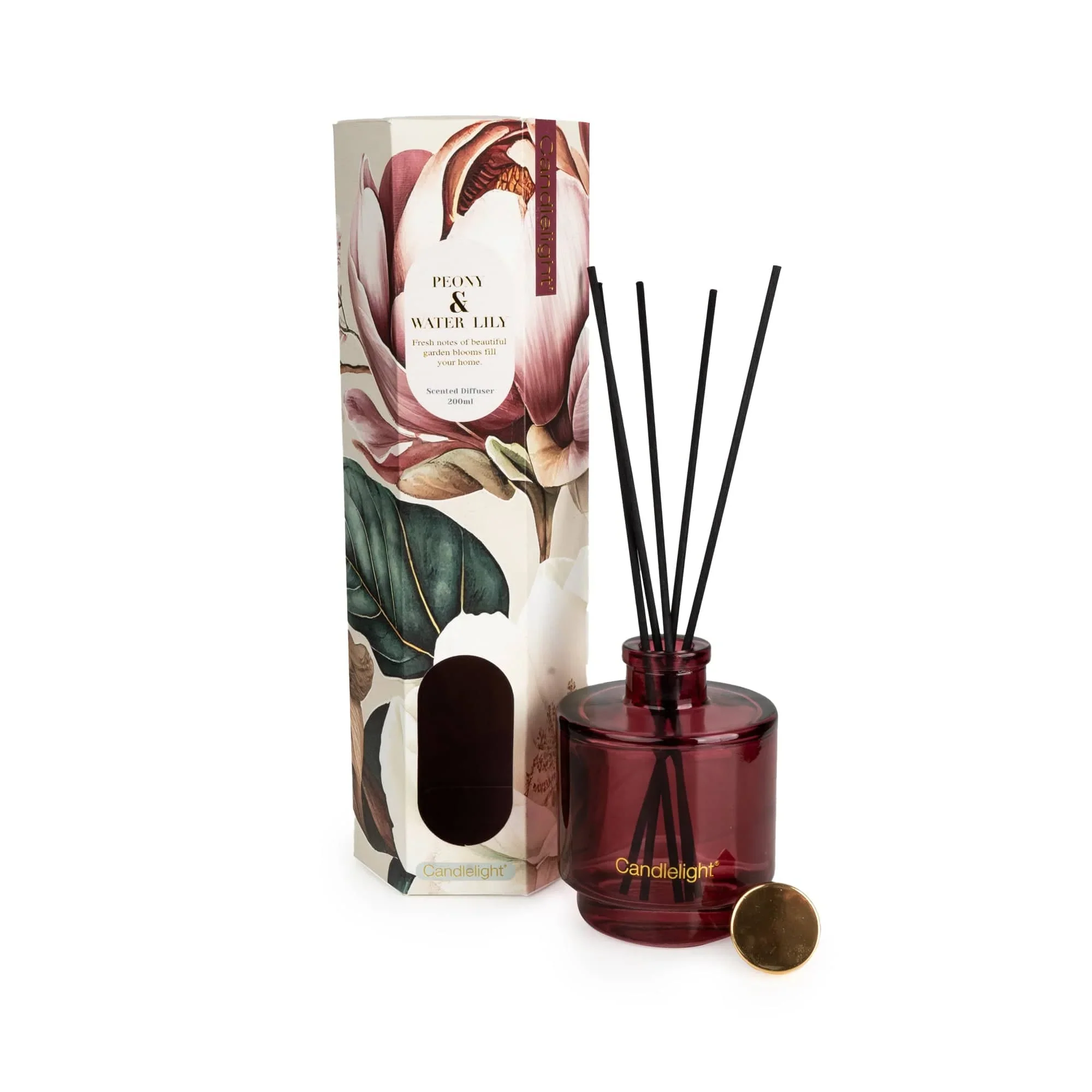 Candlelight 200ml Reed Diffuser – Peony & Water Lily