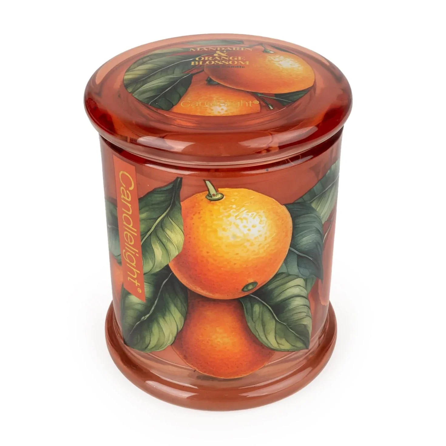 Candlelight Large Glass Lidded Jar Candle – Mandarin & Orange Blossom - Image 2