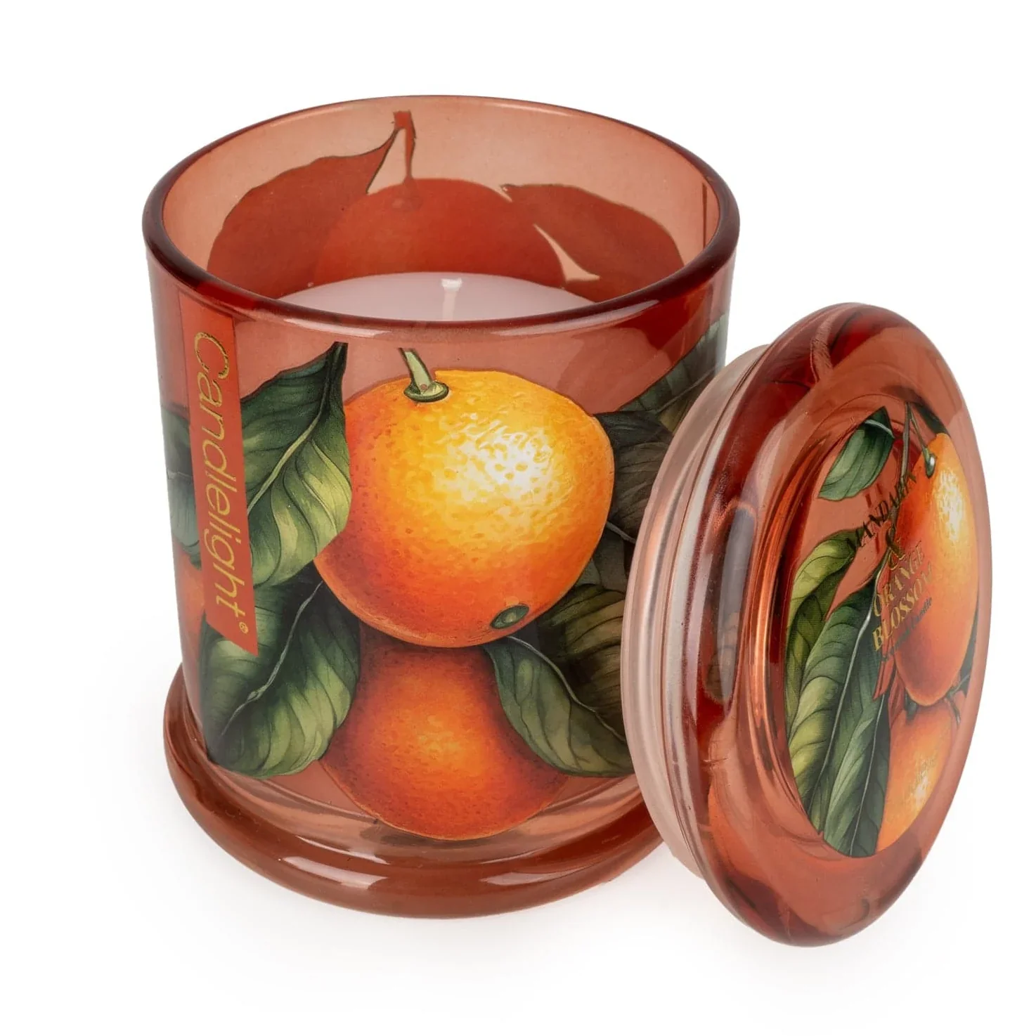 Candlelight Large Glass Lidded Jar Candle – Mandarin & Orange Blossom - Image 3