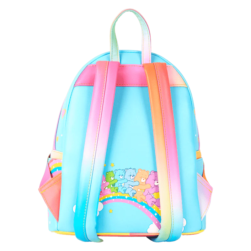 Loungefly Care Bears Cheer Bear & Share Bear Rainbow Umbrella Mini Backpack - Image 4