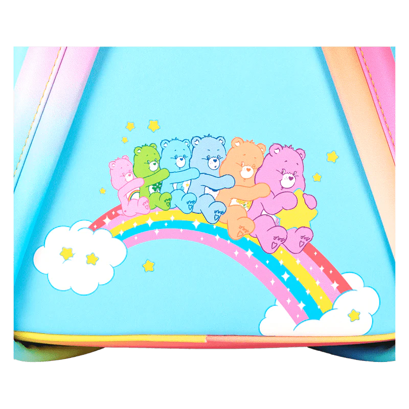 Loungefly Care Bears Cheer Bear & Share Bear Rainbow Umbrella Mini Backpack - Image 5