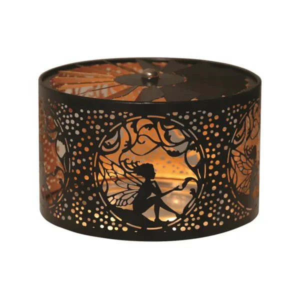 Fairy Spinning Carousel Candle Shade – Black