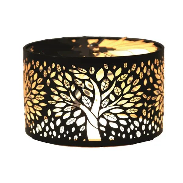 Tree of Life Spinning Carousel Candle Shade – Black & Gold