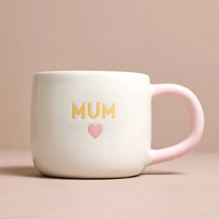 Lisa Angel Ceramic Pink Heart Mum Mug