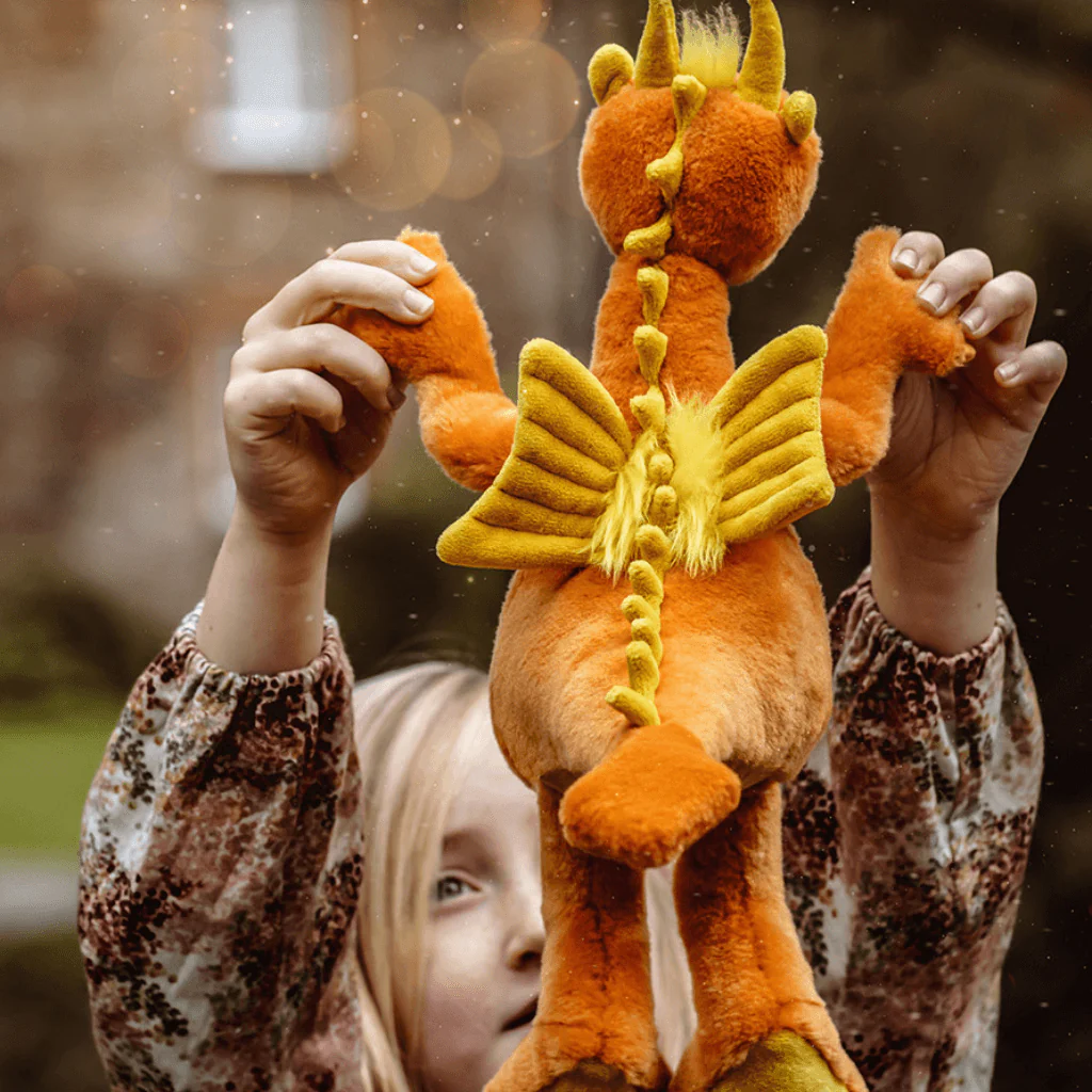 Charlie Bears Bearhouse Diamonds Orange Dragon Plush Soft Toy 25cm - Image 6