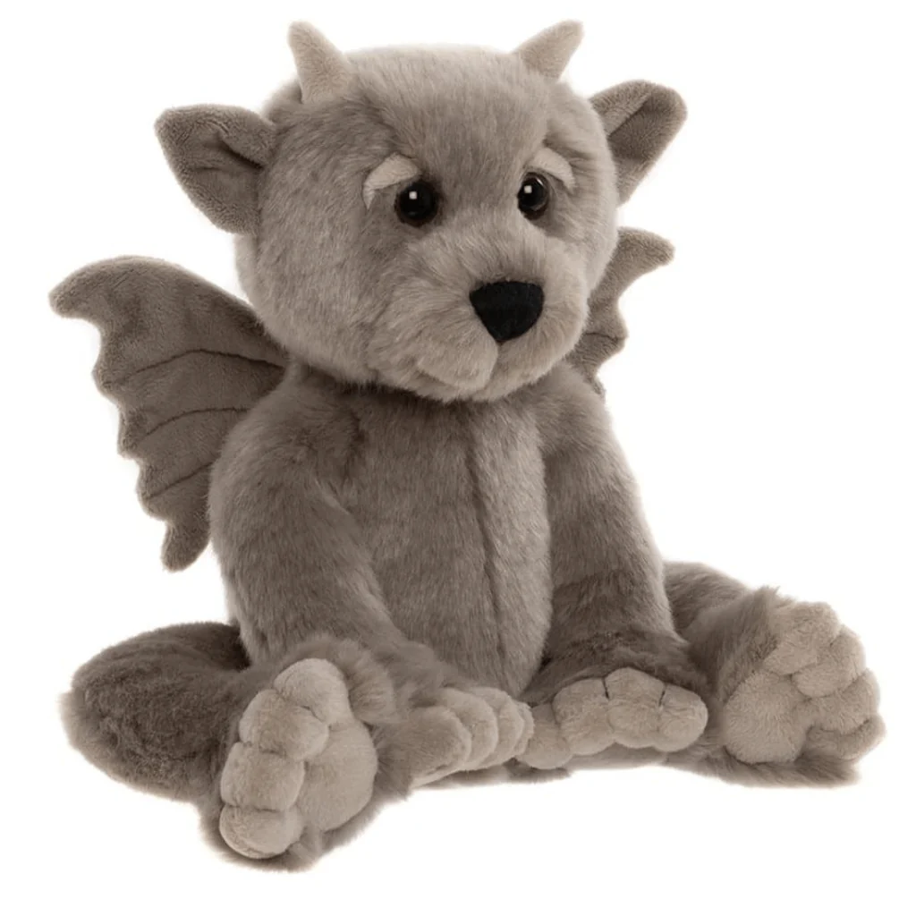 Charlie Bears Bearhouse Moat Grey Dragon Plush Soft Toy 20cm - Image 4