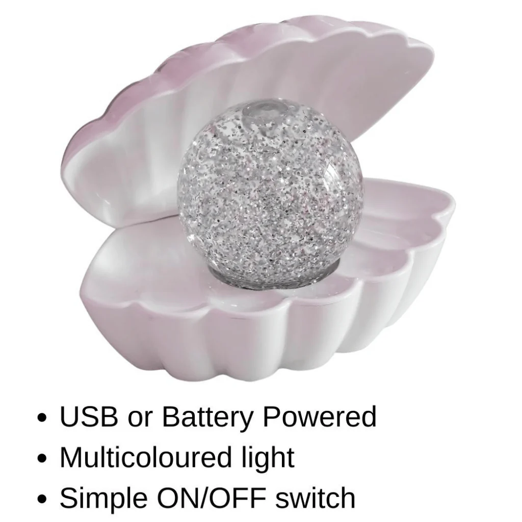 Rose Gold LED Colour Changing Clam Mood Light - Image 5