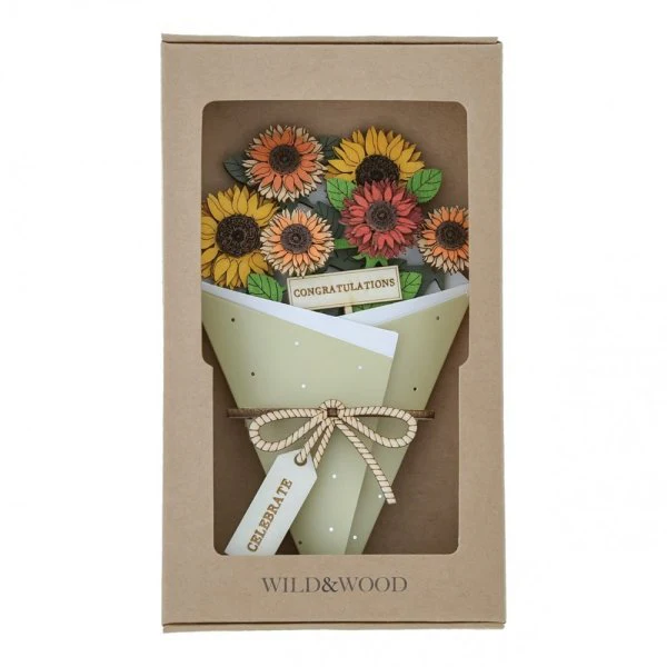 Congratulations 3D Flower Figurine Card - Image 6