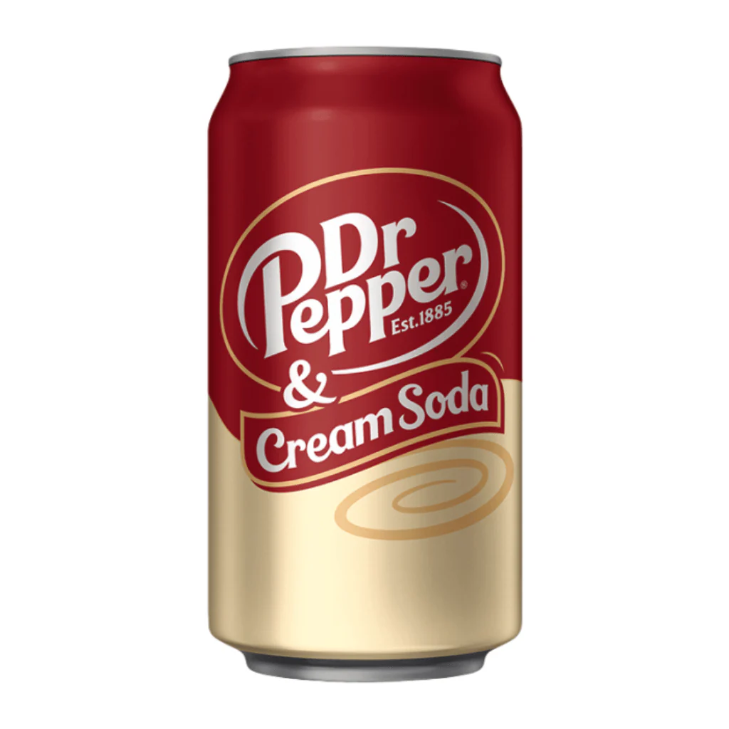 Dr Pepper & Cream Soda American Soda Drink 355ml