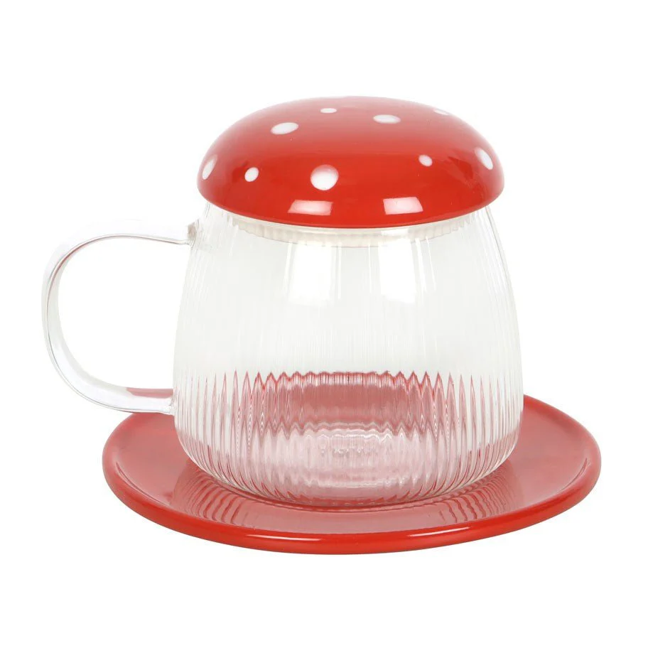 Enchanted Forest Mushroom Mug & Saucer