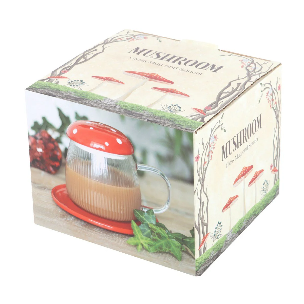 Enchanted Forest Mushroom Mug & Saucer - Image 4