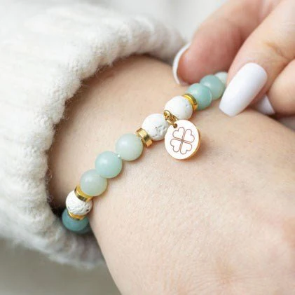 Essential Oil Gemstone Bracelet Kit  - Amazonite - Image 4