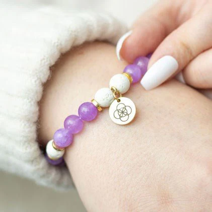 Essential Oil Gemstone Bracelet Kit  - Amethyst - Image 3