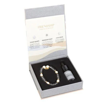 Essential Oil Gemstone Bracelet Kit  - Clear Quartz - Image 2
