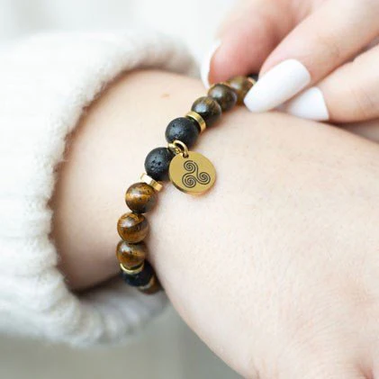 Essential Oil Gemstone Bracelet Kit  - Tiger's Eye - Image 3