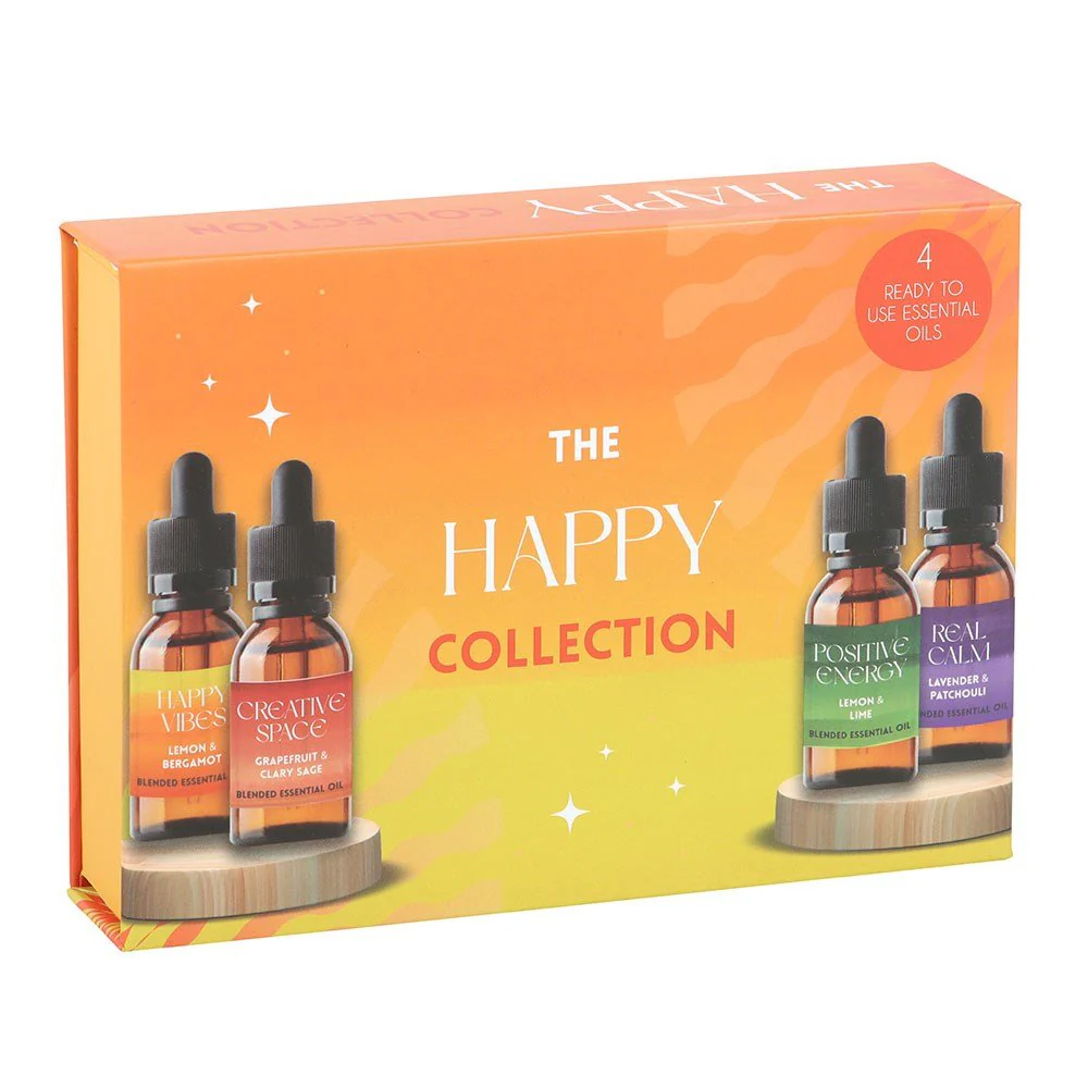 Happy Essential Oils Gift Set – 4 Uplifting Blends