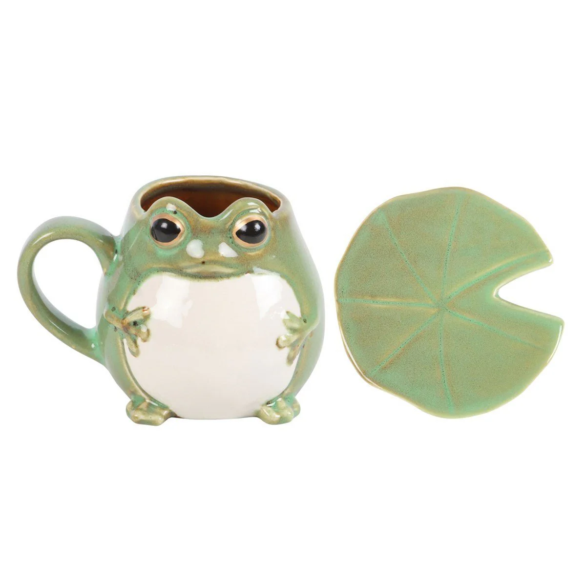 Frog Shaped Mug and Lily Pad Saucer - Image 4