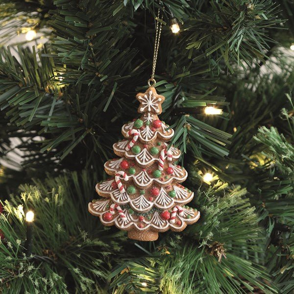 Gingerbread Christmas Tree Hanging Decoration – 10cm - Image 2