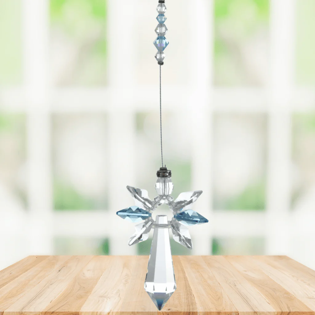 Wild Things Large Aquamarine Guardian Angel – March Birthstone Gift - Image 2