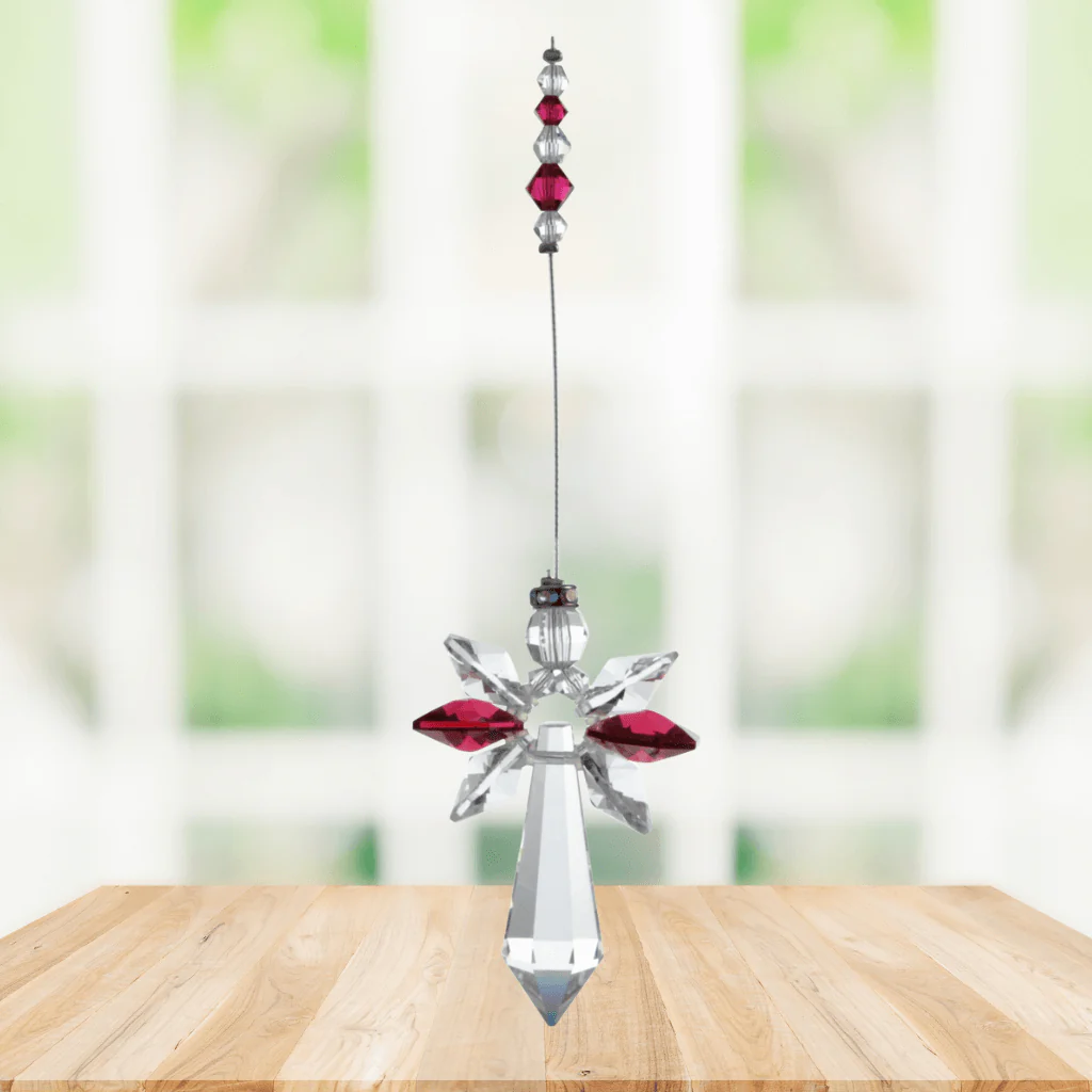 Wild Things Large Ruby Guardian Angel – July Birthstone Gift - Image 2