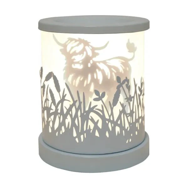 Highland Cow White Electric Wax Melt Burner - Image 2