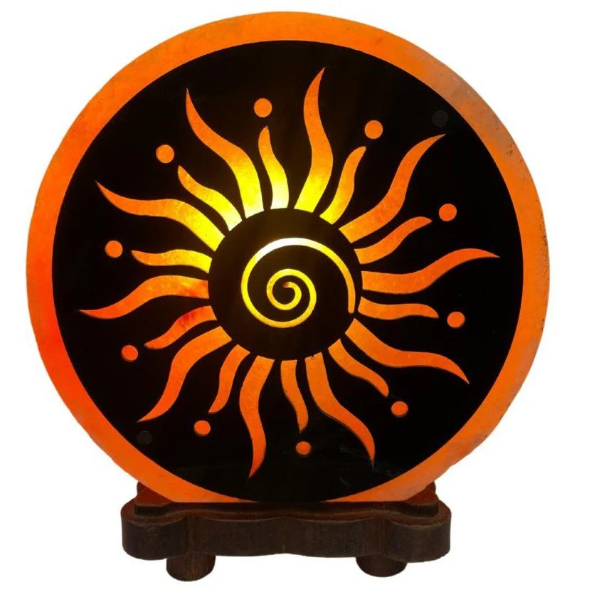 Himalayan Salt Lamp Crafted - Spiral Sun