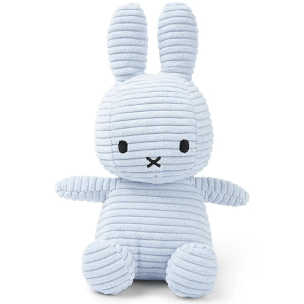 Ice Blue Corduroy Miffy Plush by Bon Ton Toys