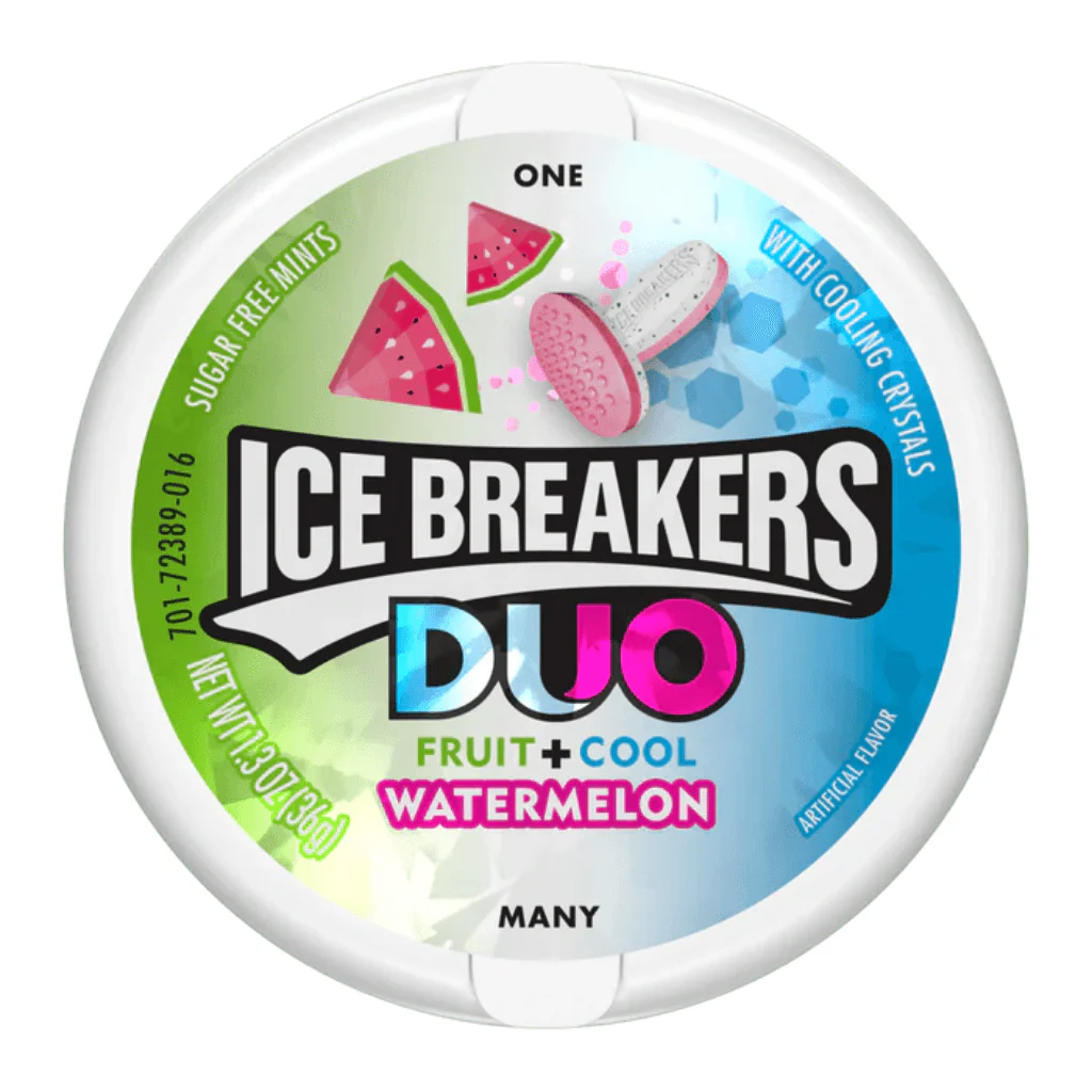 Ice Breakers DUO Fruit + Cool Watermelon Sugar Free Mints