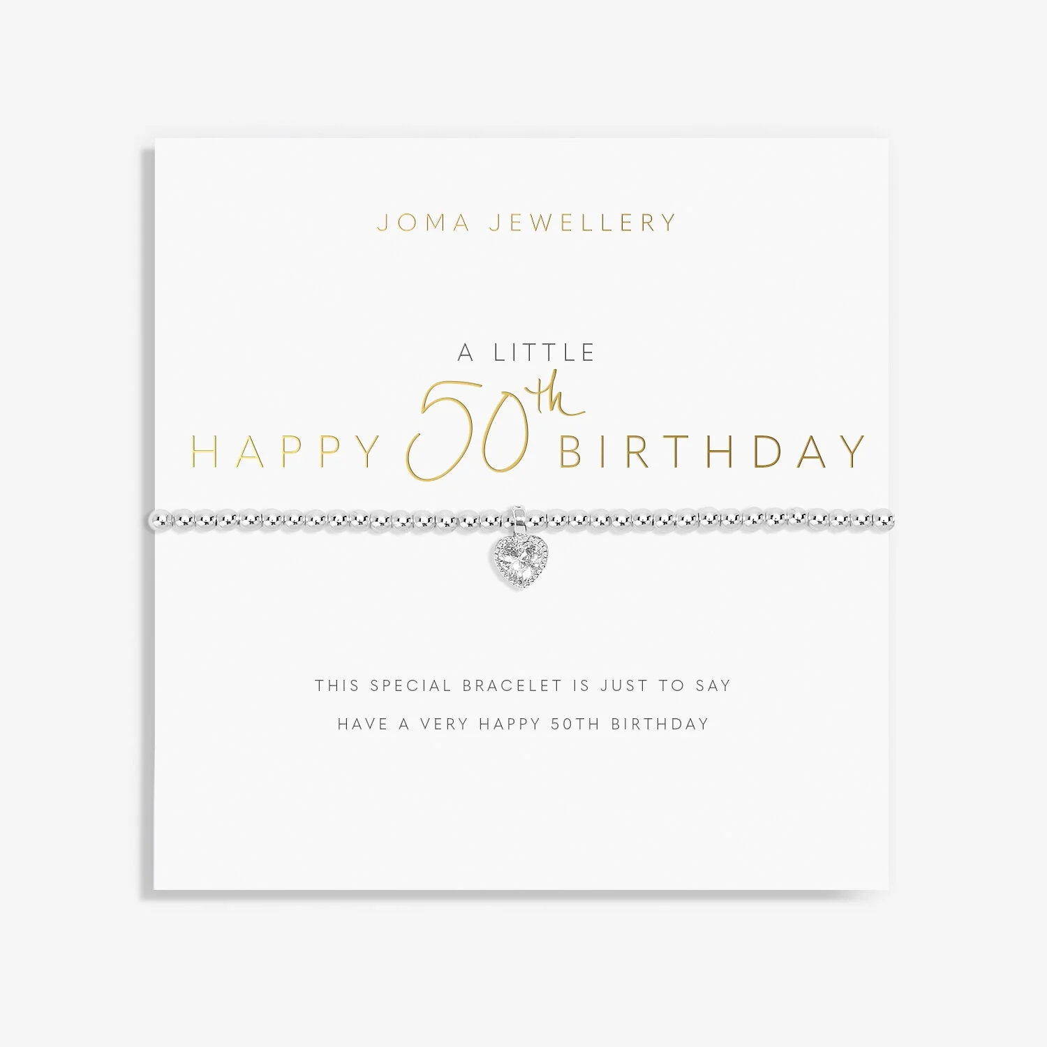 Joma Jewellery - A Little 'Happy 50th Birthday' Bracelet