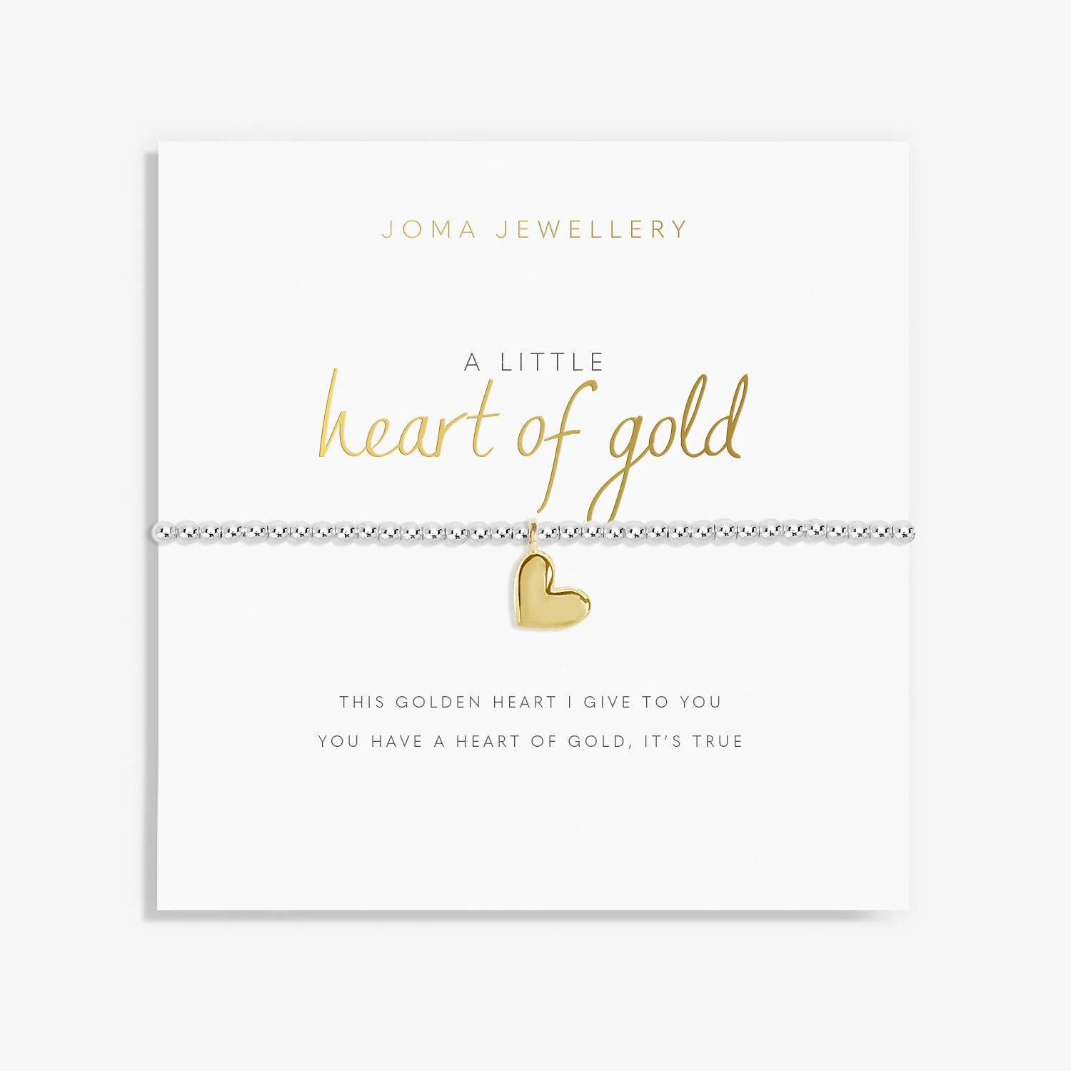 Joma Jewellery - A Little 'Heart Of Gold' Bracelet