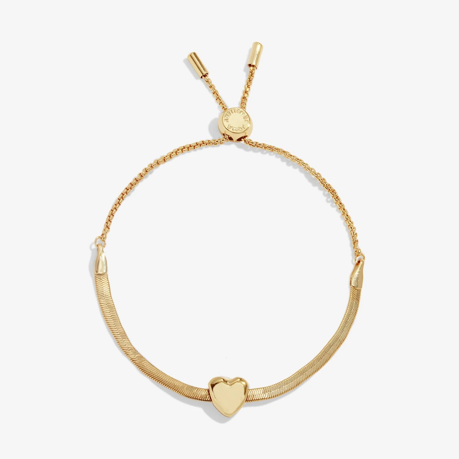 Joma Jewellery - Bracelet Bar Heart Snake Chain Bracelet