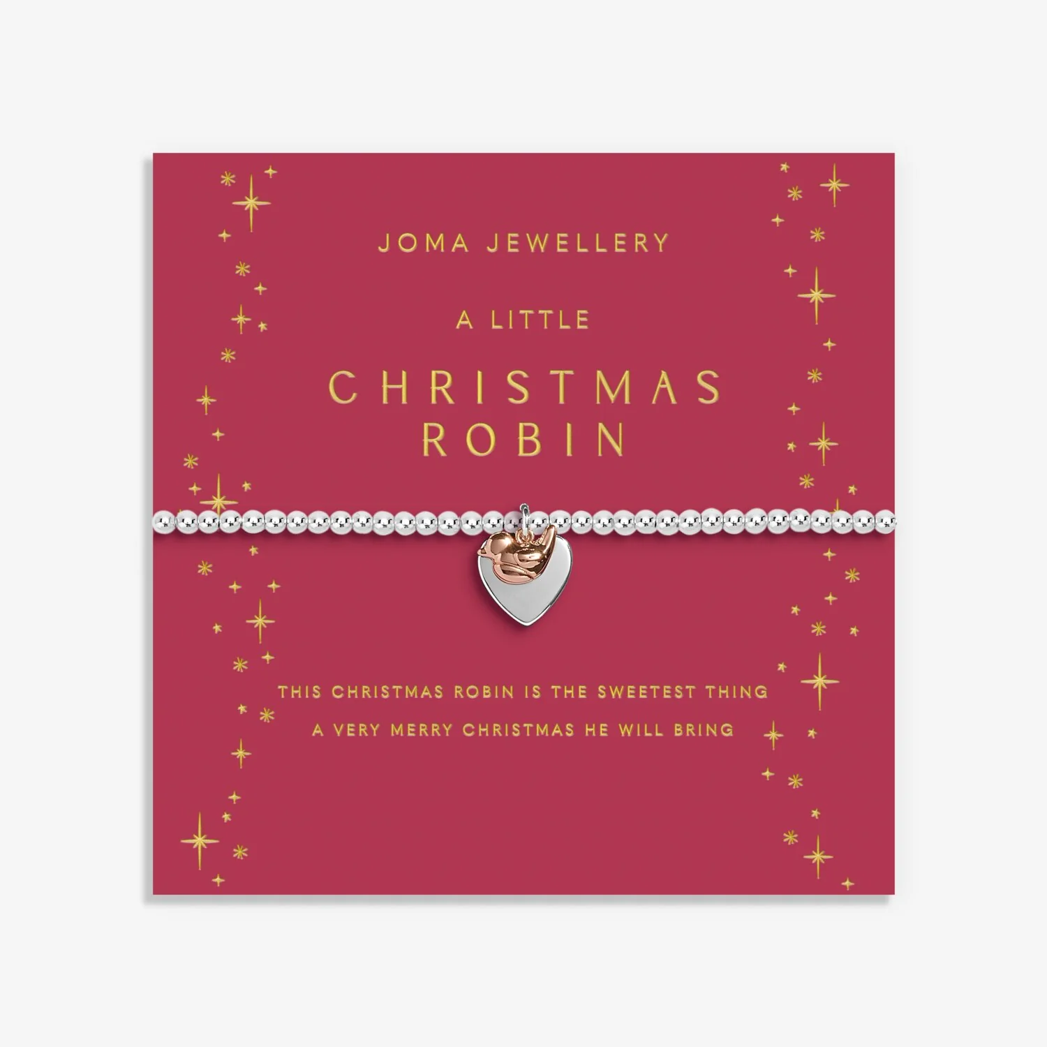 Joma Jewellery - Christmas A Little 'Christmas Robin' Bracelet