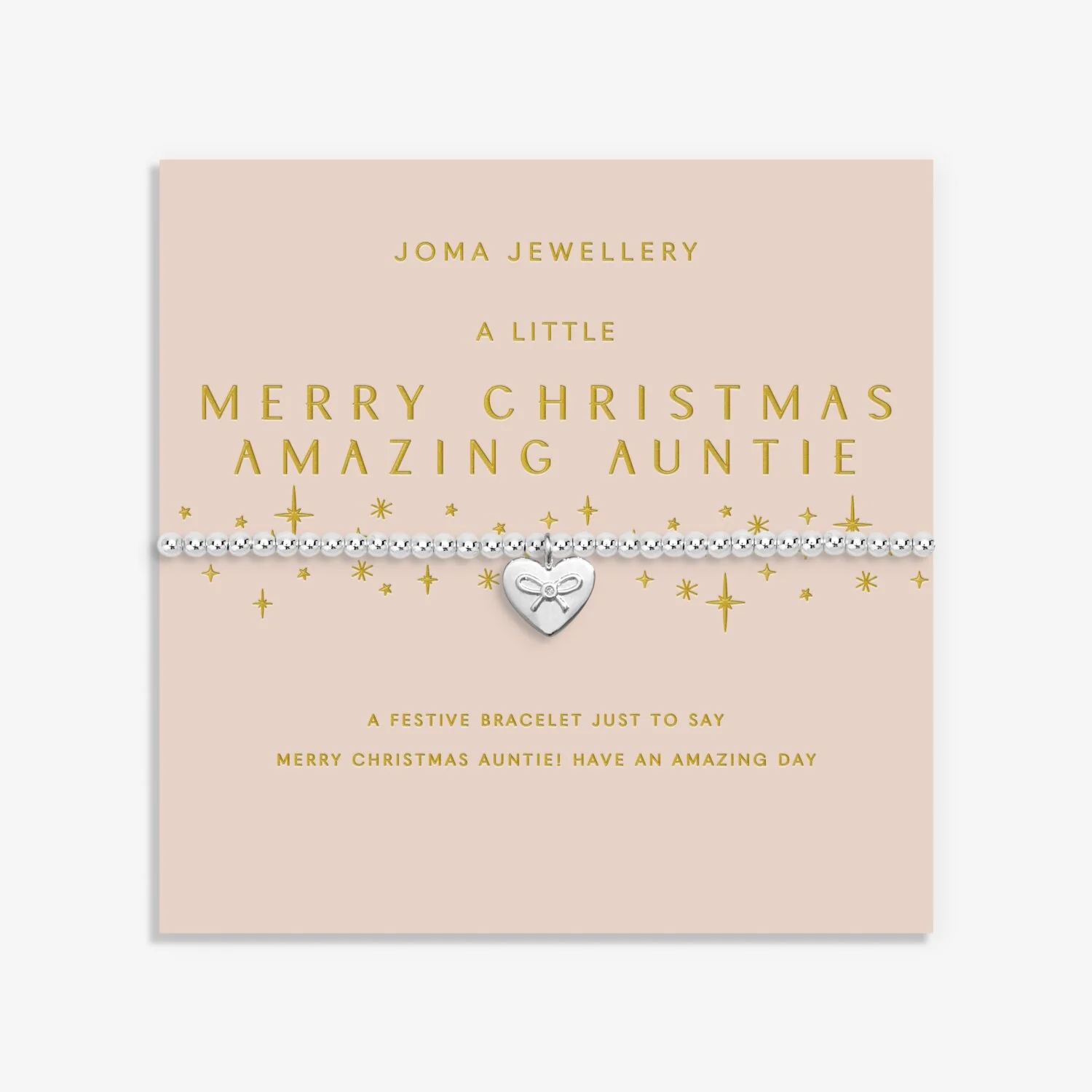 Joma Jewellery - Christmas A Little 'Merry Christmas Amazing Auntie' Bracelet