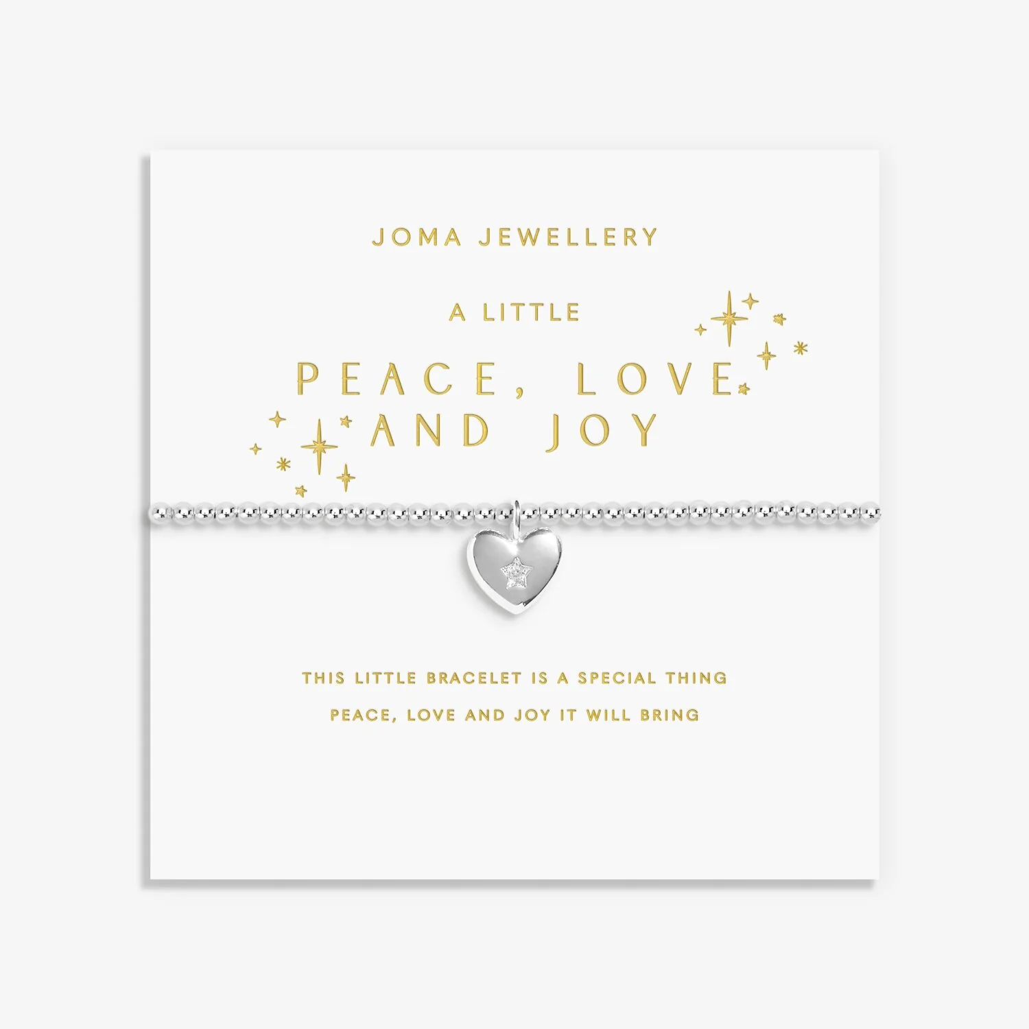 Joma Jewellery - Christmas A Little 'Peace, Love & Joy' Bracelet